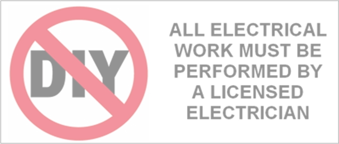 No DIY Electrical Work